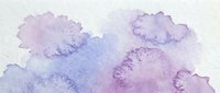 Abstract watercolor background with soft purple and blue paint blots creating organic flowing shapes on textured paper for artistic design projects.