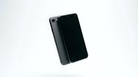 Black smartphone with blank screen isolated on white background, suitable for app mockups, tech presentations, and mobile device marketing materials.