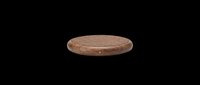 Wooden round tray isolated on transparent background, ready for clipart, t-shirt design, print-on-demand products, stickers, and sublimation projects.