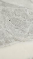 Soft ocean wave foam washing onto sandy beach with delicate ripple patterns and small air pockets, capturing serene coastal seascape for travel and nature designs.