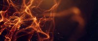 Glowing orange and red energy waves with dynamic light trails on a dark background, evoking power, motion, and futuristic digital flow.