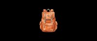 Vintage brown leather backpack isolated on transparent background, ready for t-shirt design, stickers, clipart, print on demand, and sublimation projects.