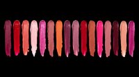 Lipstick swatches in shades of red, pink, burgundy, and magenta isolated on transparent background, ready for cosmetics design, beauty packaging, makeup tutorials, print-on-demand products, and digital beauty graphics.