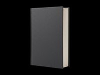 Dark gray hardcover book isolated on transparent background, ready for design use in mockups, clipart, stickers, print on demand, and t-shirt design projects.