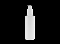 White cosmetic pump bottle isolated on transparent background, ready for skincare product design, packaging mockups, print-on-demand labels, sublimation projects, and e-commerce applications.