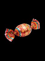 Colorful fruit-themed wrapped candy isolated on transparent background, ready for stickers, clipart, t-shirt design, print on demand, and sublimation projects.