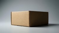 Open cardboard box with kraft paper interior and brown exterior on neutral background, suitable for shipping, packaging, storage, and product presentation designs.