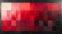 Abstract geometric pattern with gradient transition from bright red to black squares arranged in mosaic style, modern minimalist art background for design projects.