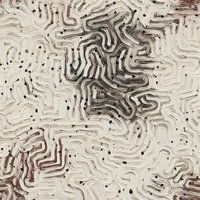 Abstract wavy lines pattern in brown and beige tones creating organic flowing curves and ripples. Seamless repeat design for textile and surface patterns.