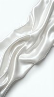 Flowing white silk fabric with luxurious draping and soft highlights, isolated on white background. Suitable for luxury branding, fashion design, and textile presentations.