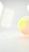 Soft gradient sphere with yellow to peach tones on neutral background, isolated design element suitable for web, app interfaces, and graphic design projects.