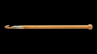 Wooden artist brush with natural bristles and metal ferrule, isolated on transparent background. Ready for design use on t-shirts, clipart, stickers, and print-on-demand products.