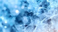 Ethereal ice crystals with delicate frost patterns in blue tones create magical winter texture with bokeh light effects in background, macro photography for seasonal designs.