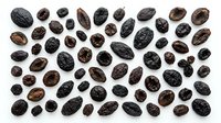 Assorted dried raisins collection isolated on white background for healthy snacking and culinary ingredient use.