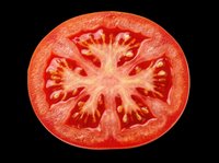 Ripe tomato slice isolated on transparent background, ready for culinary design, recipe graphics, food packaging, print-on-demand products, and digital food illustrations.