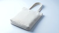 White canvas tote bag isolated on clean background for eco-friendly shopping and sustainable lifestyle branding mockup design projects.