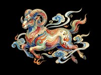 Ornate mythical horse with flowing mane and tail in vibrant colors, isolated on transparent background. Ready for t-shirt design, clipart, stickers, sublimation, and print-on-demand projects.