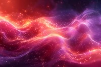 Vibrant cosmic waves with glowing red and purple nebula effects create a mesmerizing space background perfect for astronomy themes, science presentations, or mystical designs.