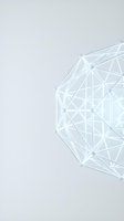 Abstract geometric wireframe sphere with connected nodes and lines on minimalist gray background for technology and network design concepts.