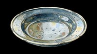 Watercolor old enamel bowl isolated on transparent background, ready for t-shirt design, clipart, stickers, print on demand, and sublimation projects.
