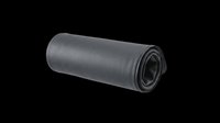 Rolled dark gray foam mat isolated on transparent background, ready for stickers, clipart, print on demand, sublimation, and t-shirt design use.
