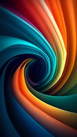 Vibrant spiral pattern in turquoise and orange tones creating dynamic swirl effect with smooth gradient transitions and curved layers for abstract background design.