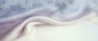Elegant Islamic geometric pattern border on soft purple silk fabric with sparkling stars for Ramadan Eid celebration backgrounds and luxury design projects.