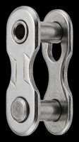 Metallic chain link connector isolated on transparent background, ready for industrial design, mechanical clipart, print-on-demand products, t-shirt graphics, and sublimation projects.