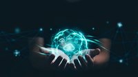 Hands holding glowing digital globe with network connections, representing global technology, data connectivity, and innovation for business and communication concepts.