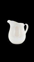 White ceramic pitcher isolated on transparent background, ready for design use on t-shirts, clipart, stickers, print-on-demand products and sublimation projects.