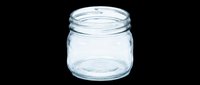 Empty clear glass jar with threaded lid isolated on transparent background, ready for clipart, print-on-demand, sublimation, t-shirt design, stickers, and digital crafts.