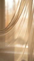 Flowing blonde hair strands with golden highlights catching warm sunlight creating soft movement and natural texture for beauty and haircare concepts.