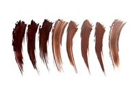 Brown watercolor brush strokes collection on white background, artistic paint smears and swatches isolated for creative design projects and digital art.