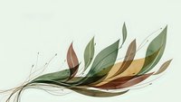 Abstract flowing leaves in earth tones with organic curves and natural movement on neutral background for modern botanical design projects.