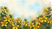 Watercolor yellow wildflowers border frame with green leaves on soft pastel background for spring summer botanical design projects and decorations.