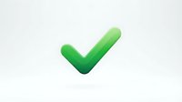 Green checkmark icon on white background isolated for web design and user interface elements.