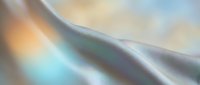 Abstract holographic gradient background with flowing silk-like waves in pastel colors. Smooth iridescent surface creates dreamy atmosphere for modern design projects.