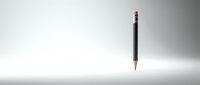 Single black ballpoint pen with gold trim isolated on white background, ready for design projects, stationery mockups, and office-related graphics.