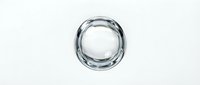 Transparent water droplet sphere isolated on white background, suitable for design projects, web graphics, and digital compositions.
