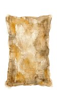 Aged paper texture with distressed edges, weathered cream and tan tones, grunge overlay pattern. Isolated on white background for design projects.