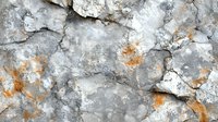 Weathered stone surface with natural cracks and orange mineral deposits creating abstract textural pattern. Raw geological backdrop for nature designs.