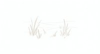 Minimalist line art grass elements in neutral beige tones on white background, perfect for nature-themed designs and botanical illustrations.