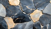 Dark and gold marble stone texture with natural cracks and veins forming abstract pattern. Luxurious surface background for interior design and architecture.