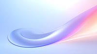 Elegant flowing curve with soft gradient transitions from blue to pink and purple creates dynamic motion effect on light background. Suitable for modern design projects.