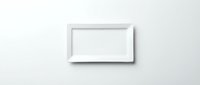 Empty white rectangular frame on light gray background, isolated and ready for design mockups, presentations, and branding projects.
