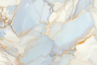 Elegant light blue and white marble texture with golden veins creating a luxurious natural stone pattern perfect for interior design, backgrounds and luxury branding projects.