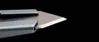 Precision craft knife with sharp blade isolated on transparent background, ready for sticker, clipart, t-shirt design, print on demand, and sublimation use.
