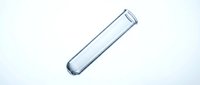 Empty glass test tube isolated on white background, ready for laboratory, scientific research, medical, and educational design projects.