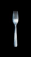 Watercolor silver fork isolated on transparent background, ready for kitchen clipart, restaurant menus, food blog graphics, stickers, and print on demand designs.