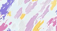 Abstract diagonal brush strokes in soft pastel colors of purple, pink, and yellow on white background create gentle flowing pattern for modern design projects.